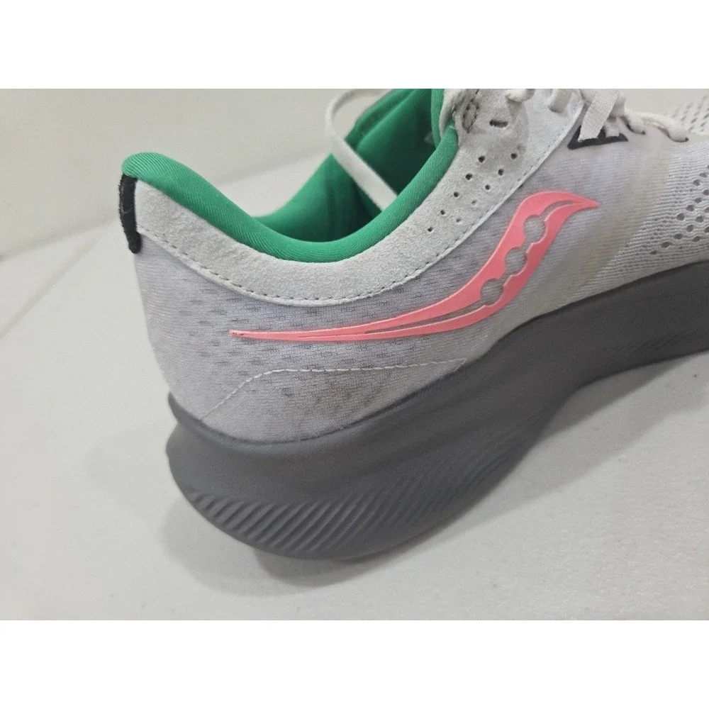 Saucony Ride 16Women's Size 12 White Gray Running Athletic Shoes